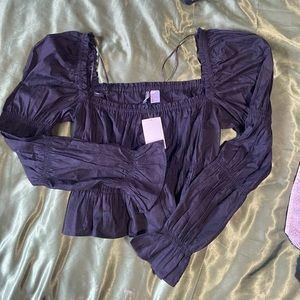 Puff sleeve crop top